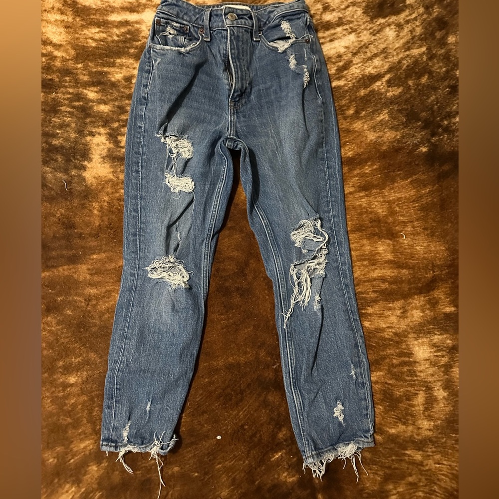 Abercrombie high rise mom jeans